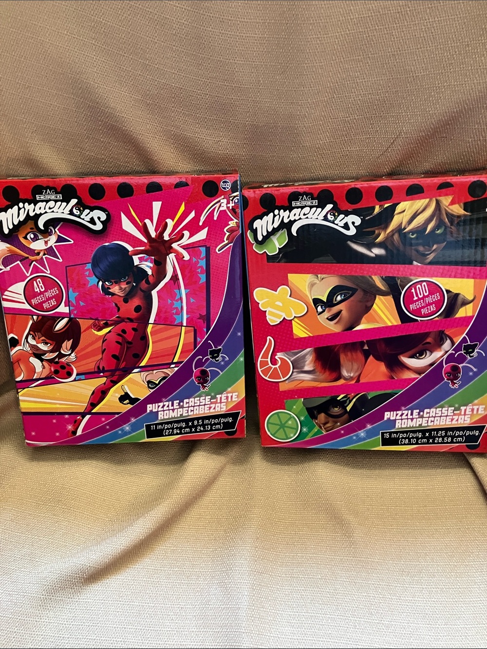 Miraculous Ladybug Puzzle Pack — Red & Pink Character Puzzles